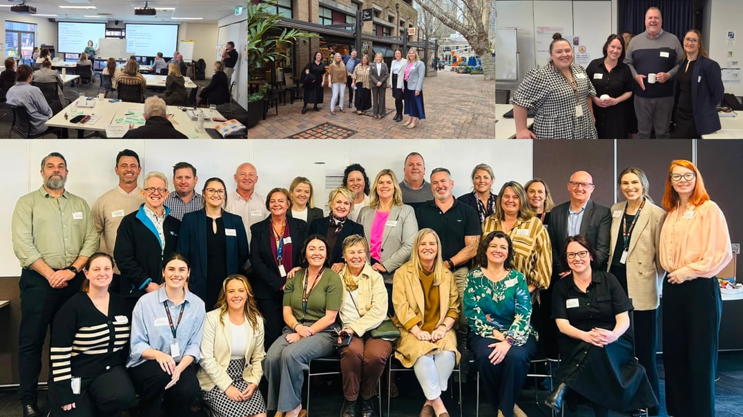 Collage of Destination NSW and Regional Destination Network representatives attending the NSW First planning workshop in Sydney.